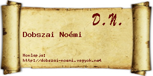 Dobszai Noémi névjegykártya